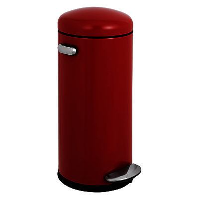 simplehuman Retro Round Pedal Bin, 30L Red